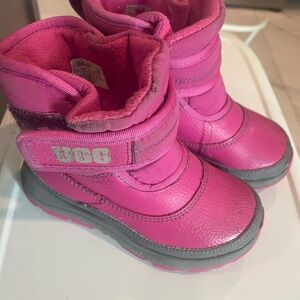 UGG Pink and Gray Ankle Boots with Plush Lining